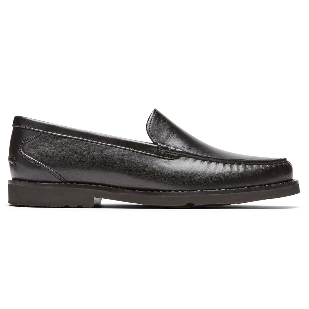 Rockport Canada Modern Prep Venetian Slip-Ons - Mens Loafers Black (OGD807269)